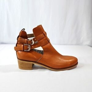 MAURO LEONE ITALIAN LEATHER ANKLE BOOTS SIZE 39